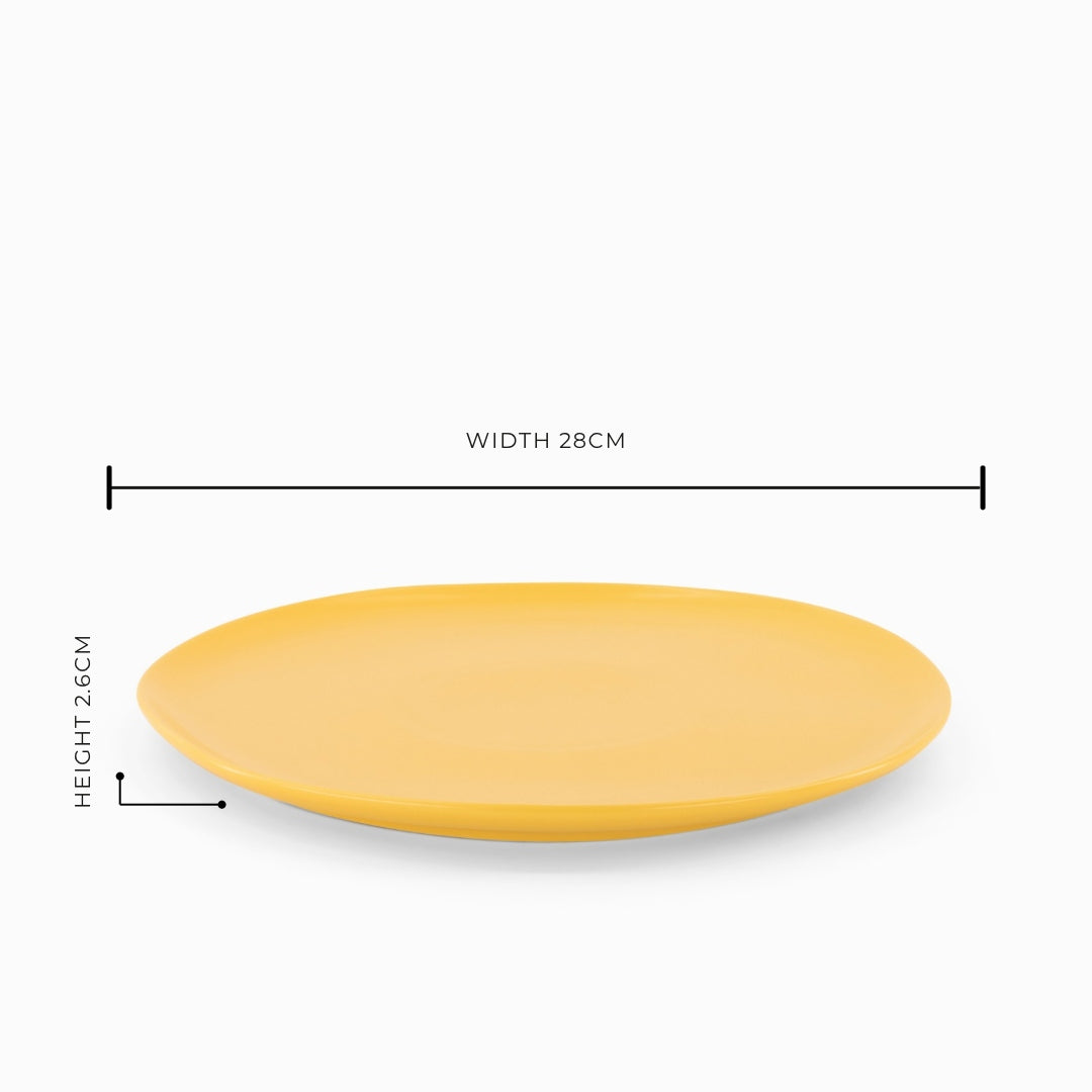 The Cloudy Orange Sunset Dinner Plate - Set of 6