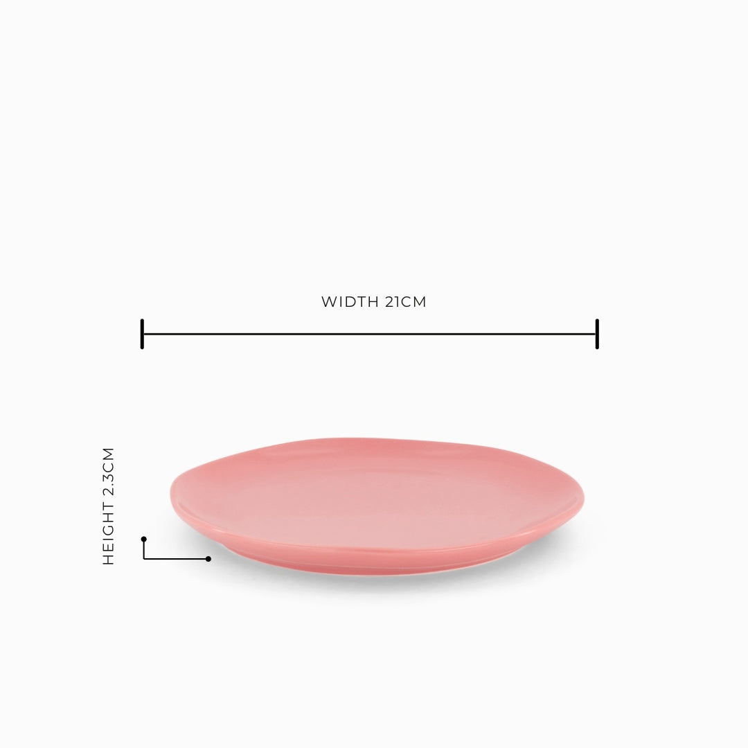 The Pink Sunset Salad Plate - Set of 6