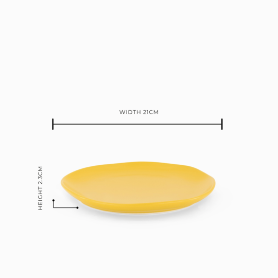The Yellow Sunset Salad Plate - Set of 6