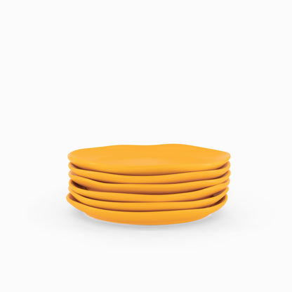 The Orange Sunset Salad Plate - Set of 6