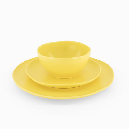 The Cloudy Yellow Sunset Salad Plate - Set of 6