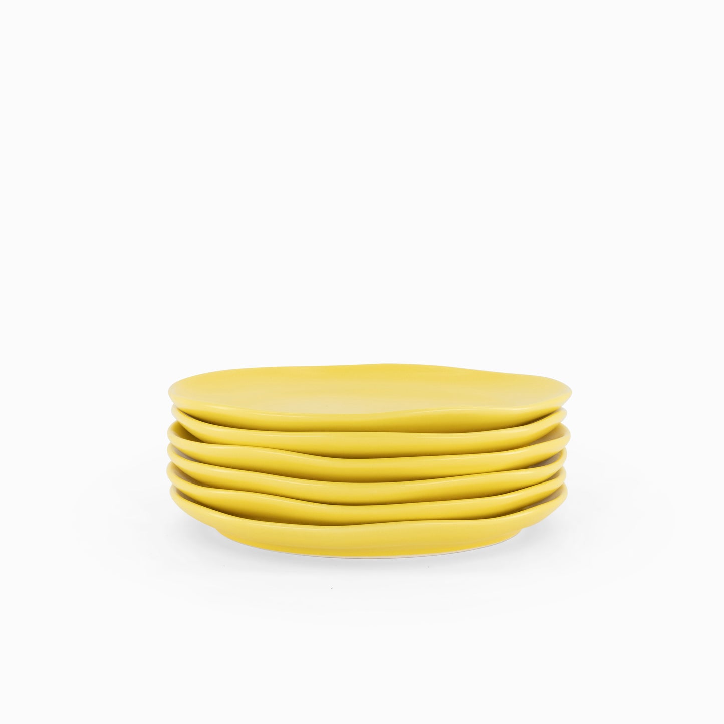 The Cloudy Yellow Sunset Salad Plate - Set of 6