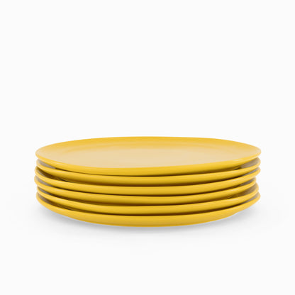 The Yellow Sunset Dinner Plate - Set of 6