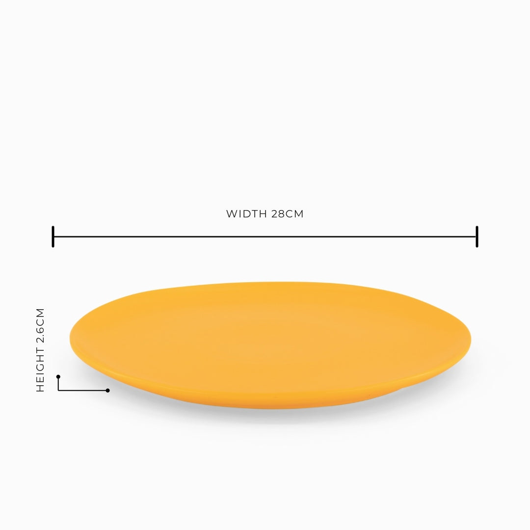 The Orange Sunset Dinner Plate - Set of 6