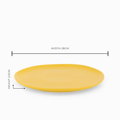 The Yellow Sunset Dinner Plate - Set of 6