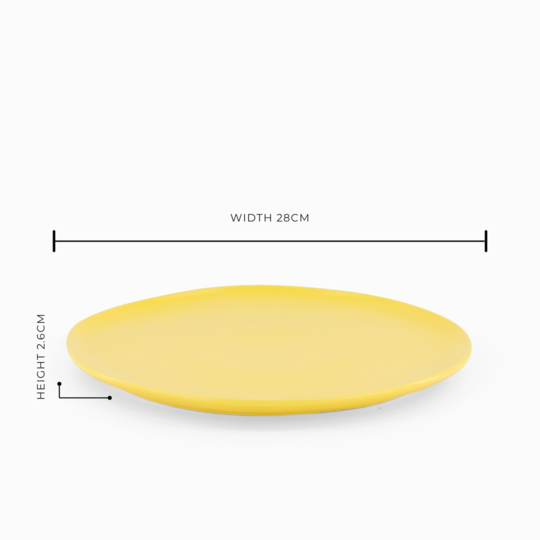 The Cloudy Yellow Sunset Dinner Plate - Set of 6