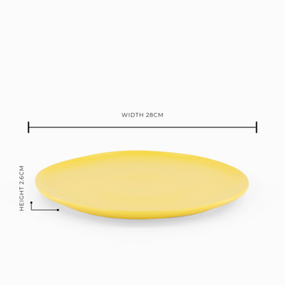 The Cloudy Yellow Sunset Dinner Plate - Set of 6