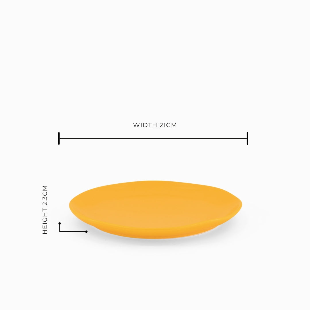 The Orange Sunset Salad Plate - Set of 6