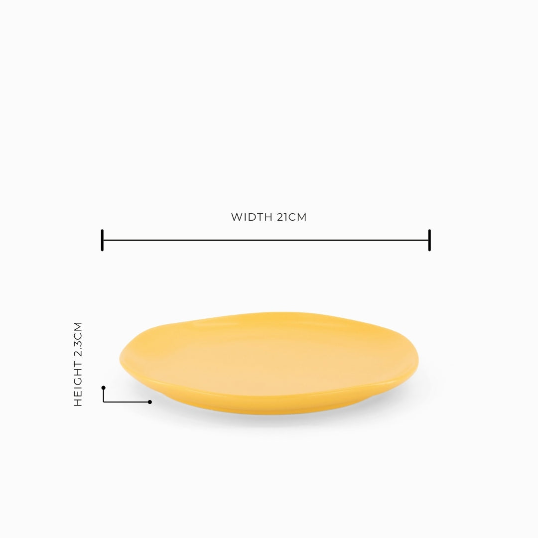 The Cloudy Orange Sunset Salad Plate - Set of 6