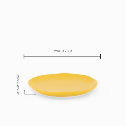 The Yellow Sunset Salad Plate - Set of 6