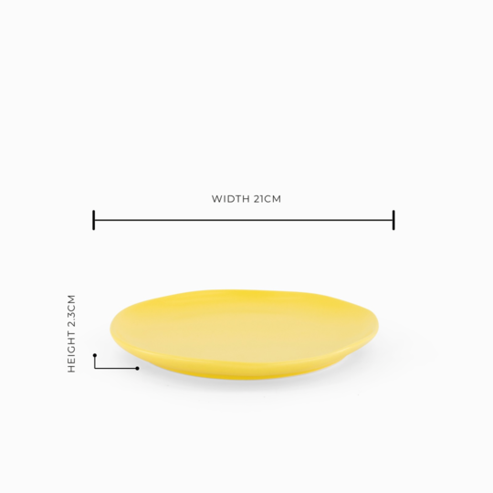 The Cloudy Yellow Sunset Salad Plate - Set of 6