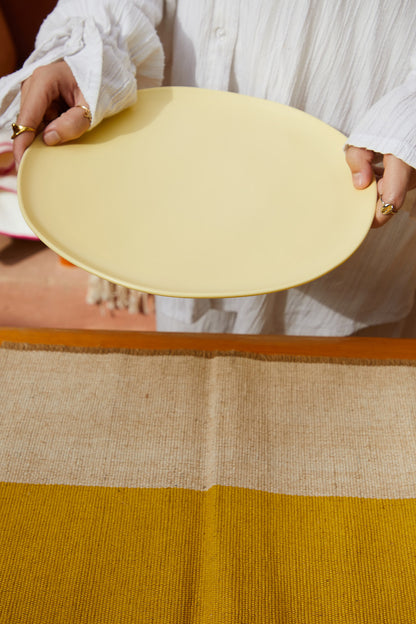 The Cloudy Yellow Sunset Dinner Plate - Set of 6